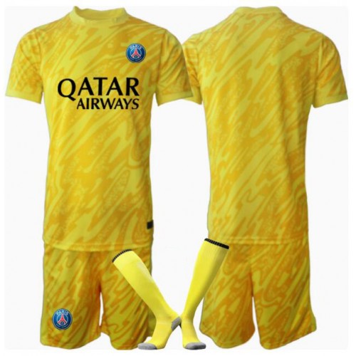 Fotbalové Dres Paris Saint-Germain Brankářské Dětské Alternativní 2024-25 Krátký Rukáv (+ trenýrky)